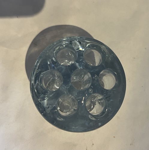 Vintage clear glass - clear, flower