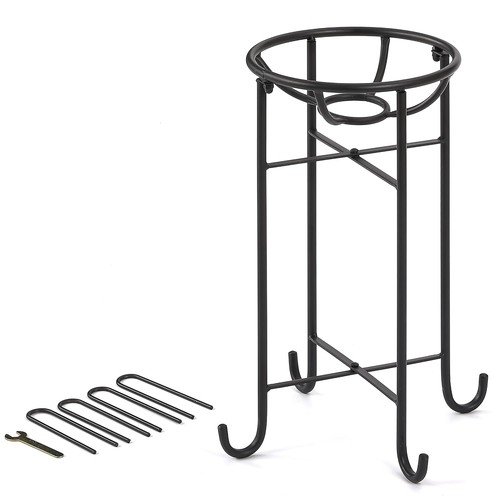 Black metal gazing ball stand - gazing,