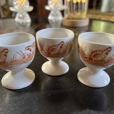 Furnivals Quail Brown Footed Egg Cups, 5.5cm Tall, 4.5cm Diameter