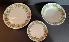 Figgjo Flint Brazil Pattern Silk Screen MCM, 3 Piece Plate Setting, MINT,