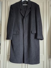 Brook Taverner Wool / Cashmere Overcoat, Dark Grey, size 40R