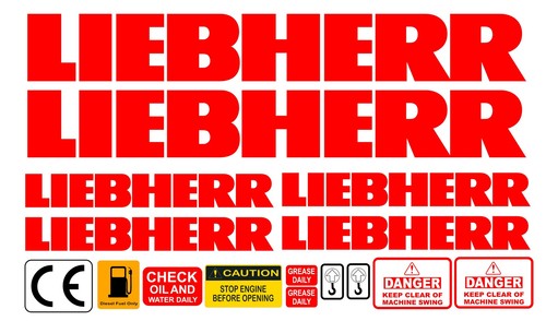 Liebherr mini digger decals - mini,