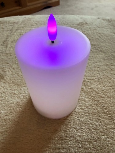 Led flameless pillar candle - led,