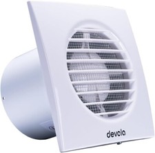 Devola 150mm Bathroom Extractor Fan 6inch Standard, Pull Cord, Timer, Humidistat