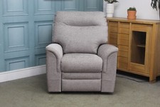 PARKER KNOLL HUDSON 23 POWER PLUS ELEC RECLINER ARMCHAIR IN LOLA TRUFFLE FABRIC.