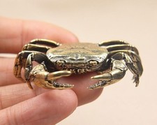 Brass Crab Animal Statue Small Sculpture Tabletop Figurine Home Decor Gifts