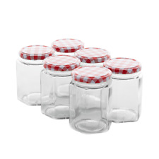 6 x JAM JARS 250ML WIDE MOUTH