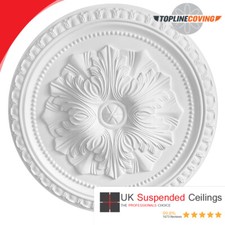 Lightweight Polyurethane Ornate Decorative Ceiling Rose – Braccia Floreali 45cm