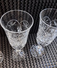 3 Vintage Crystal Champagne