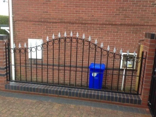 Galvanised railings - galvanised,