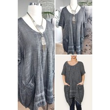 Grey DRESS Ladies short loose