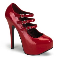 Bordello Teeze-05 Red Patent