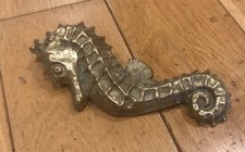 Large Solid Brass Seahorse