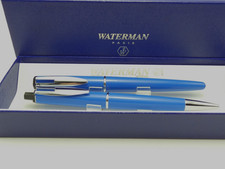 Waterman Reflex Blue Fountain & Ballpoint Pen Set, CT, Fine Nib *MINT -Uninked*