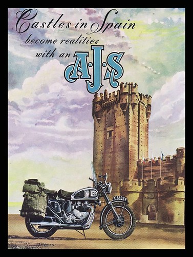 Vintage ajs motorcycle - ajs, ad