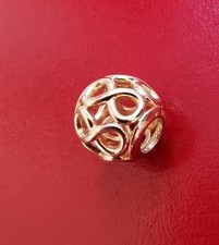 Pandora Genuine Charm. Open Work Infinity Rose Gold Plated Charm. ALE R 