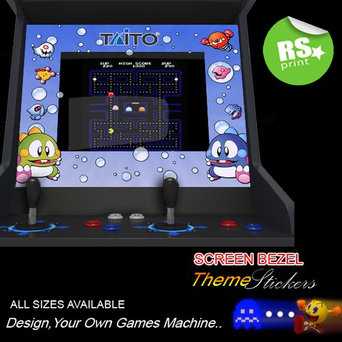Arcade bezel stickers - arcade,