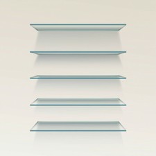 Clear Tempered Glass Shelf