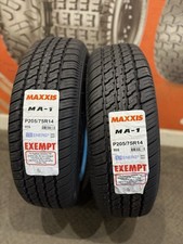2 x P205/75 R14 Maxxis MA-1 95S WHITE WALL (205 75 14) 2025 DOT dates- TWO TYRES