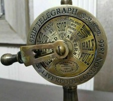 Beautiful Antique Brass Ship Engine Room Telegraph Marine Working Ring Bell 7"