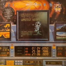 Iron Maiden Wasted Years · Stranger In A Strange Land 2 LP SEALED UK 1990 EMI