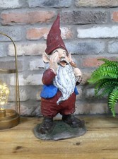 Large Singing Gnome Garden Ornament Indoor Outdoor Leprechaun Decor Statue