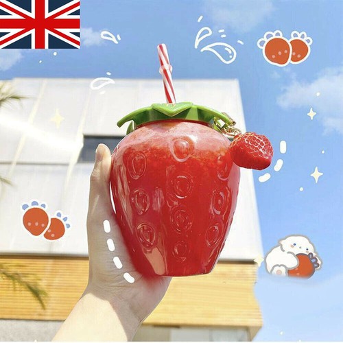 500ml cartoon strawberry straw - 500ml,