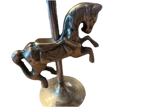 Vintage brass carousel horse - brass,