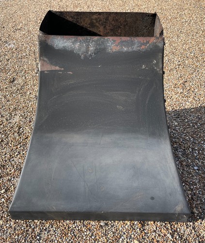 Black metal open fire hood - black,