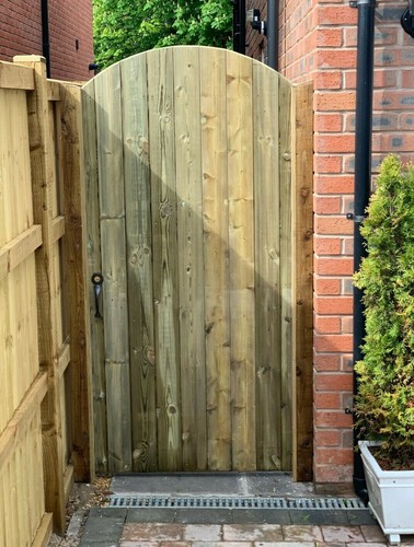 Wooden gate arch - made, to