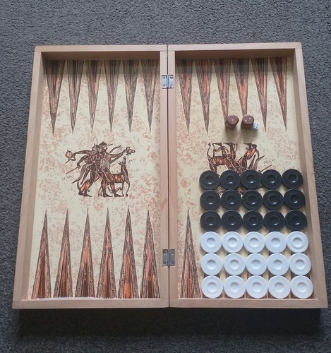 Manopoulos wooden backgammon - manopoulos,