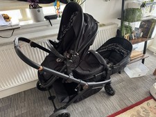 My Babiie MB33DDLB Tandem Double Pushchair Dani Dyer Black Leopard Pattern