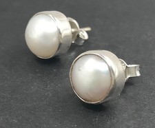 mabe pearl stud earrings solid