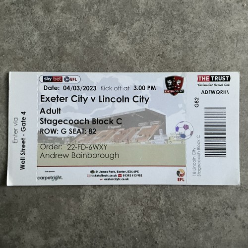 Exeter city lincoln - exeter,