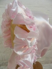 ADULT BABY SISSY BONNET ALL SATIN COLOURS COSPLAY  LOLITA FANCY DRESS ROLE PLAY