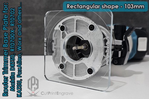 Rectangular router base plate - rectangular,