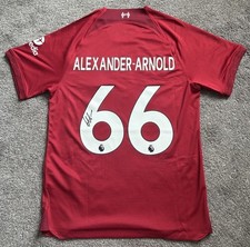 Trent Alexander-Arnold #66 Hand Signed Liverpool FC Football Shirt AFTAL COA