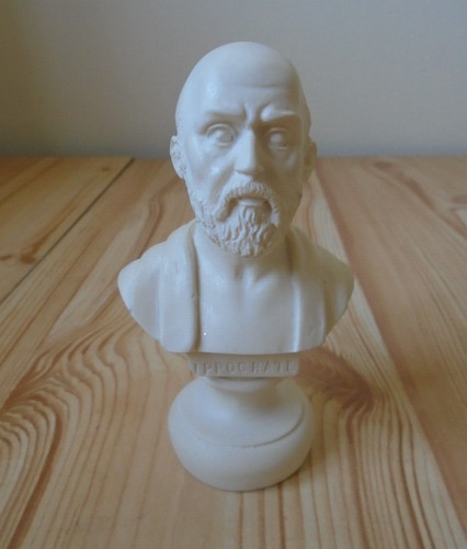 Alabaster bust hippocrates - bust,