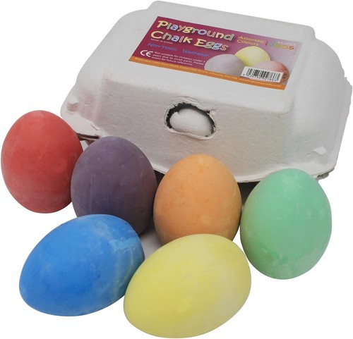 Chalk eggs for pavement - chalk,