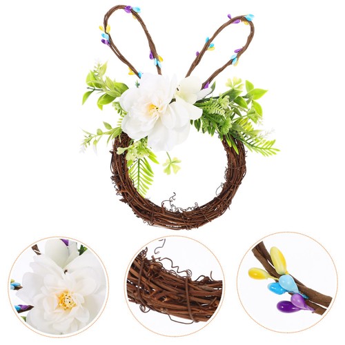 Easter wreath with bunny - easter, shape