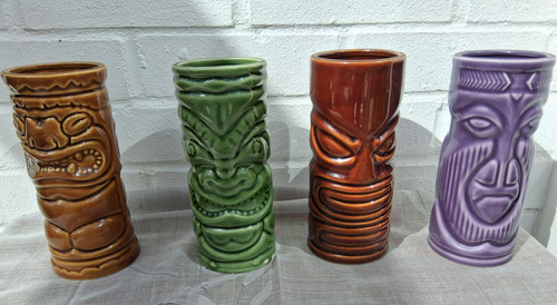 Glazed ceramic tiki - glazed,