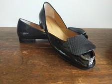 RUSSELL & BROMLEY LONDON BLACK PATENT PUMPS SHOES FLATS MADE IN ITALY EU 39 UK 6