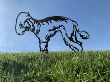 Bedlington Terrier Metal Garden Art Silhouette Ornament Mild Steel