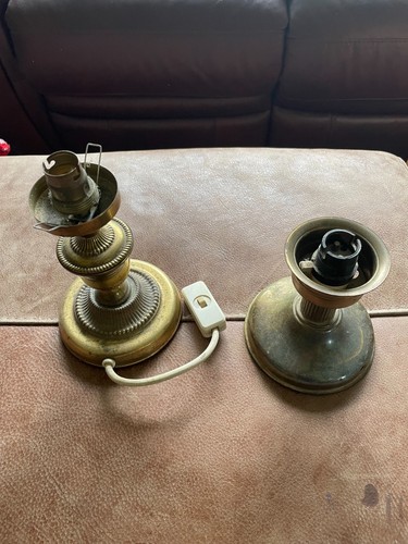 Vintage brass lamp - brass, base