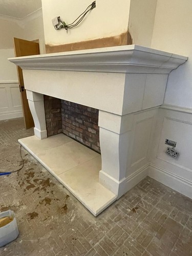 Stone fire surrounds main - fire,