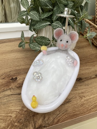 Handmade needle felted mouse - handmade,