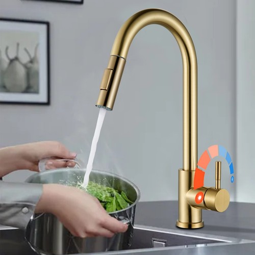 Modern gold kitchen sink mixer - sink,