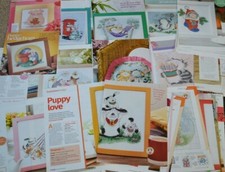 MARGARET SHERRY ANIMAL DESIGNS CATS HEDGEHOGS CROSS STITCH CHART DROP DOWN MENU