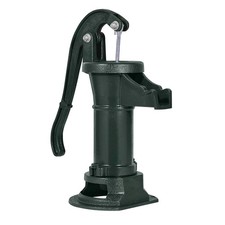 Uimoso Antique Cast Iron Manual Water Pump, 25ft Lift, Green Finish