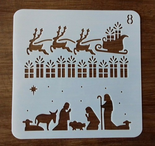 Christmas stencil 130mm - stencil,